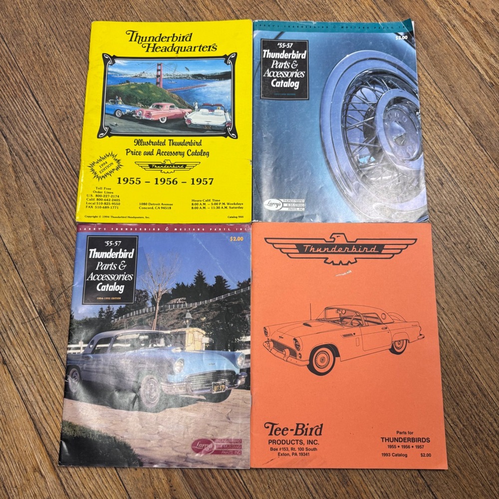 Vintage Parts Catalog Lot for 1955-57 Thunderbird Lot of 4 catalogs Car Ephemera